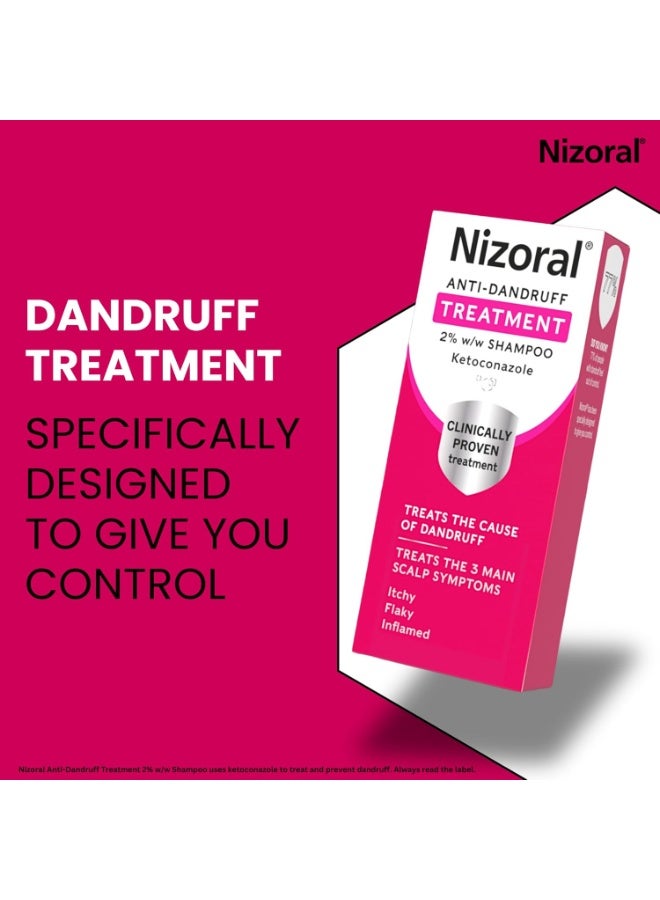 Nizoral Anti-Dandruff Treatment Shampoo, Treats and Prevents Dandruff, Clinically Proven to Control Itchy & Flaky Scalps, Contains Ketoconazole, 1 x 60ml - Image 2
